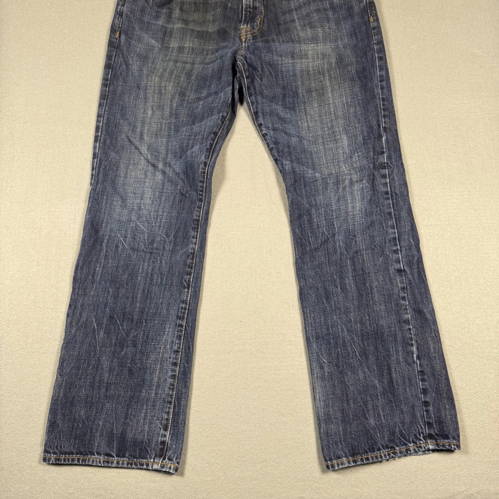 American Eagle Outfitters Original Boot Mens 34x32 Dark Wash Blue Denim Jeans - Picture 3 of 14